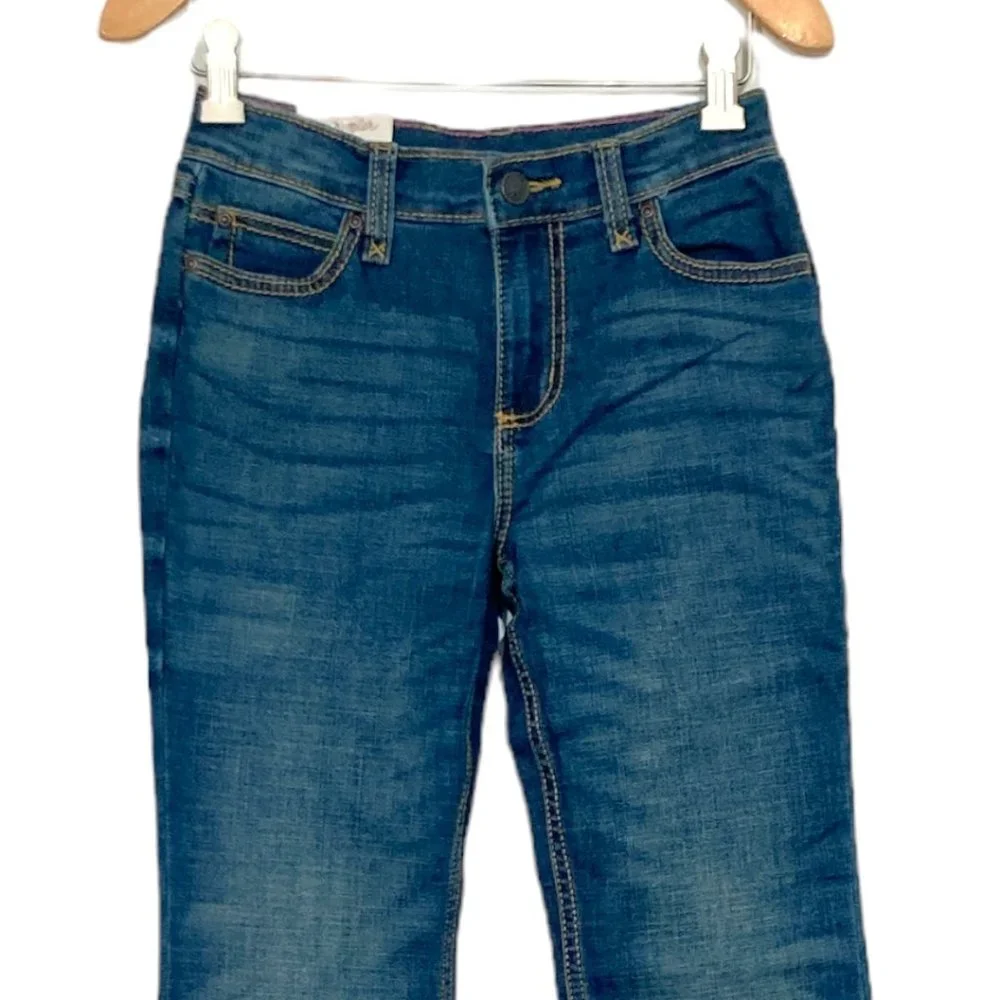 Wrangler Youth Retro Mid-rise Boot Cut Jean 1009MWGMS Blue New - Picture 2 of 6
